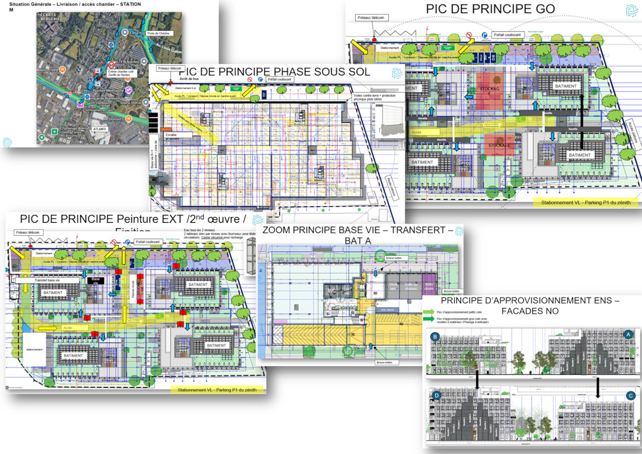 Plans de construction et élévations.