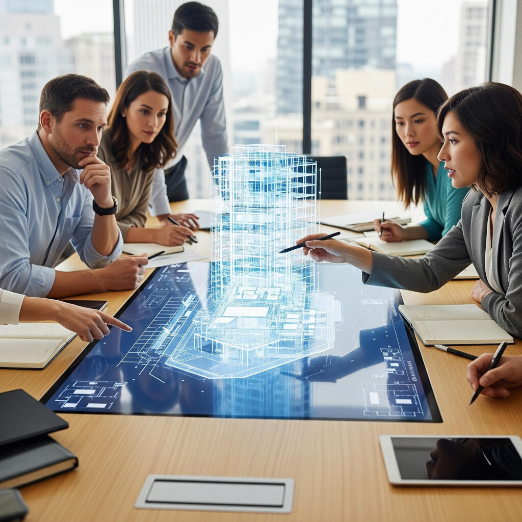 Architecture hologram discussion meeting